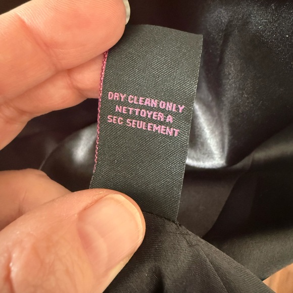 Betsey Johnson Black Dress Coat White Piping Princess Structured Size 10 - Picture 4 of 13